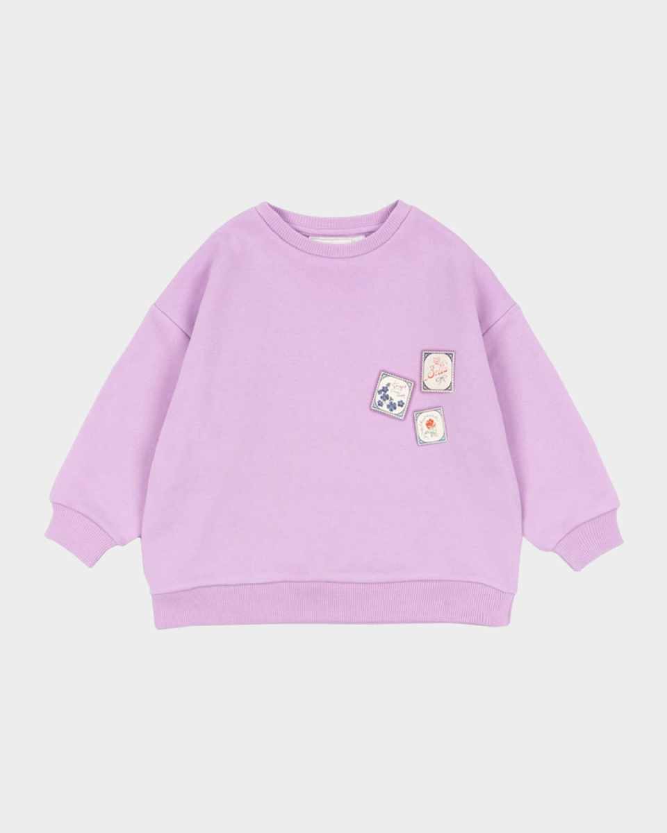 Rosie H-W x Girl's Letter Stamp Sweatshirt, Size 12M